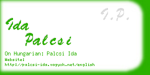 ida palcsi business card